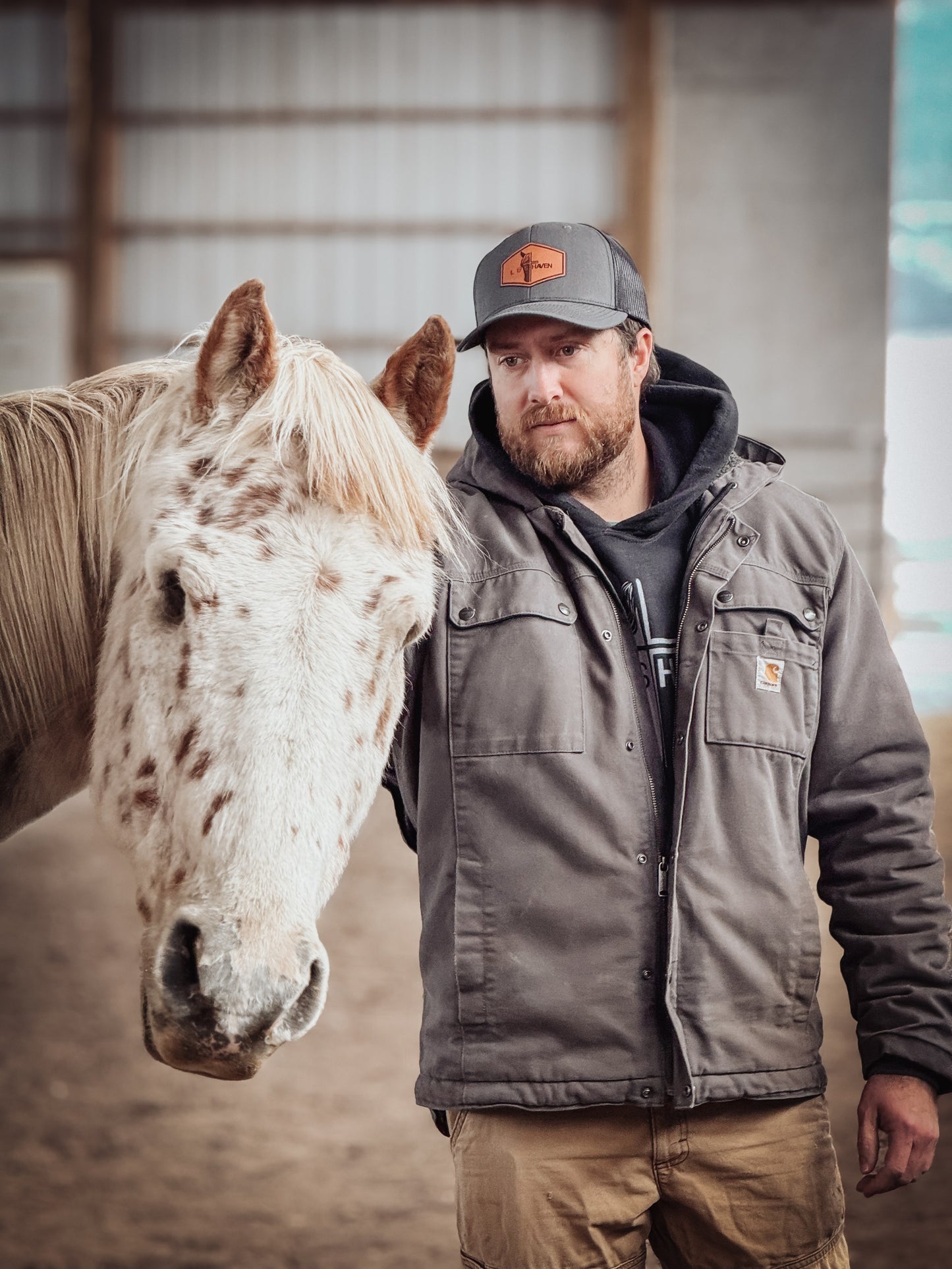 LES Haven Logo Leather Patch Ball Caps