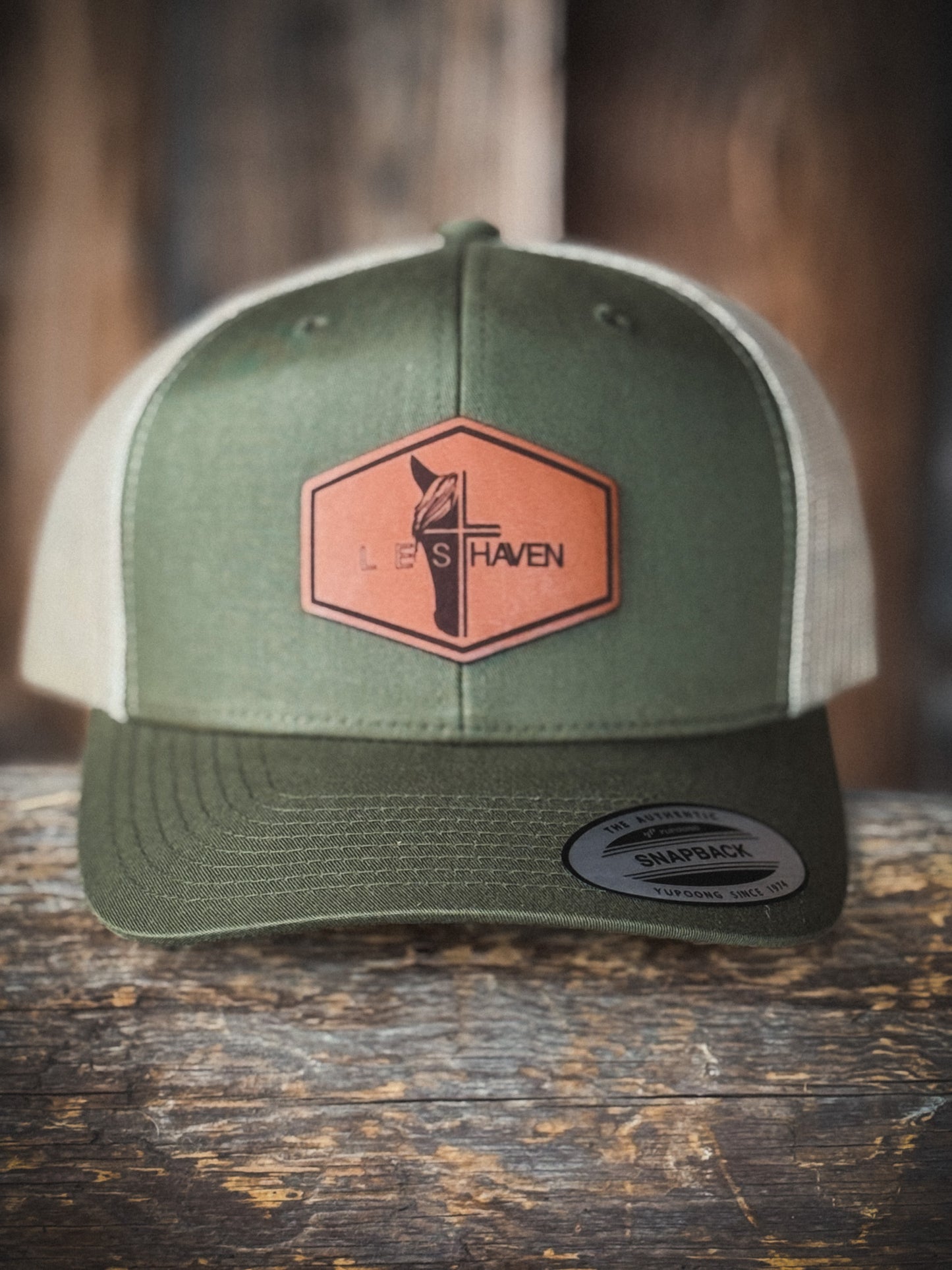 LES Haven Logo Leather Patch Ball Caps