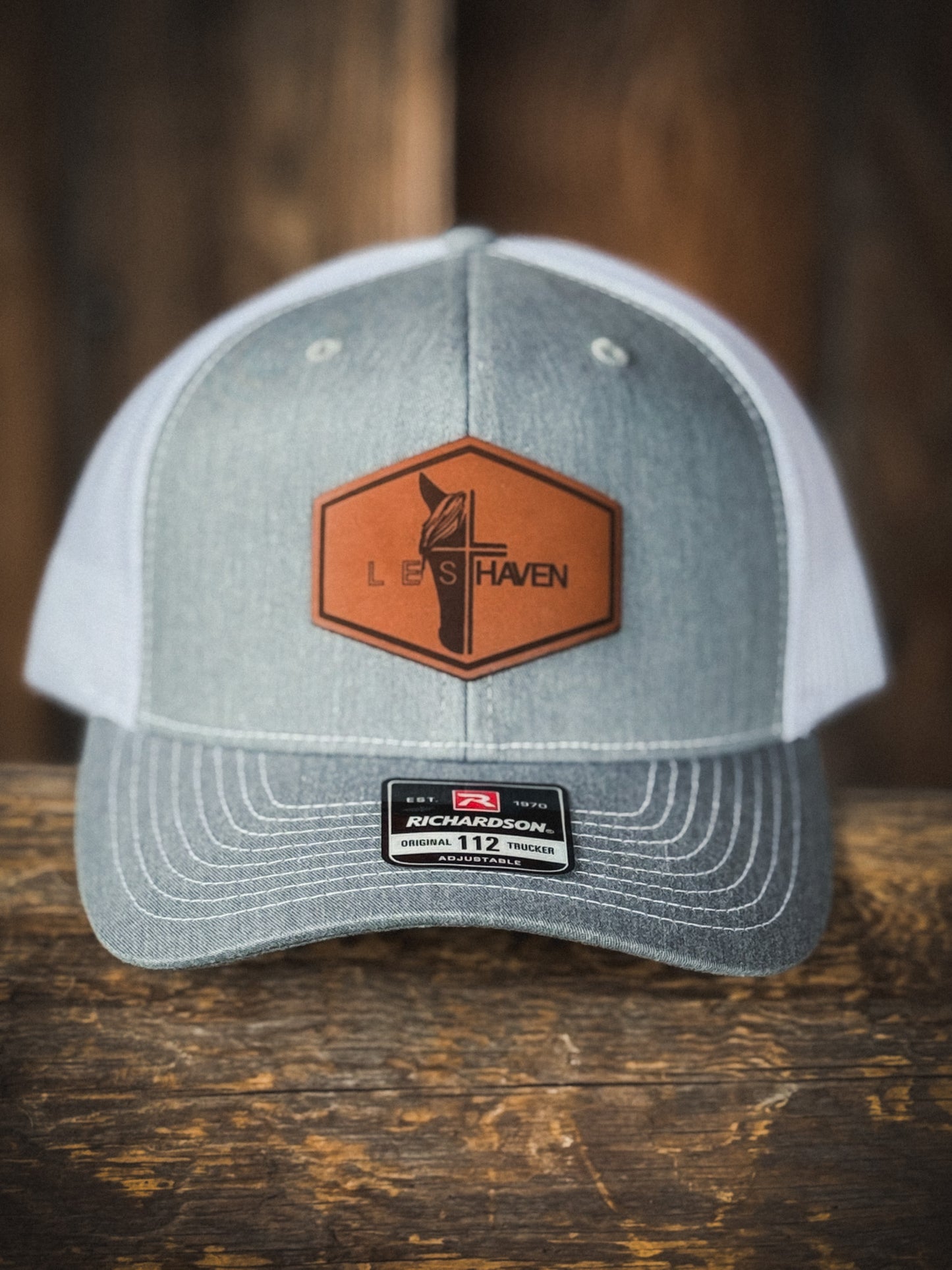 LES Haven Logo Leather Patch Ball Caps