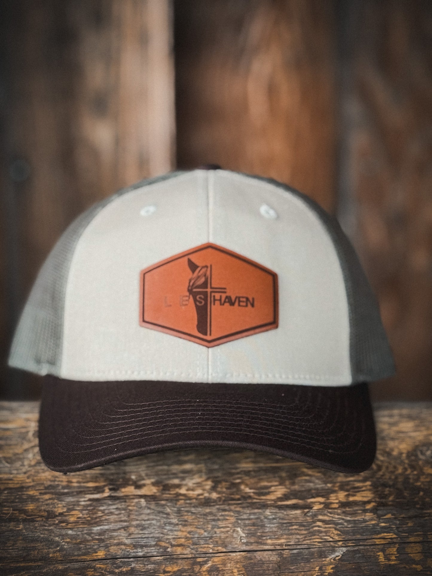 LES Haven Logo Leather Patch Ball Caps