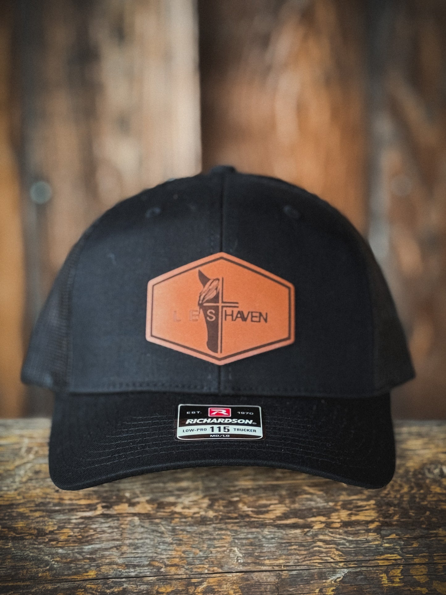 LES Haven Logo Leather Patch Ball Caps