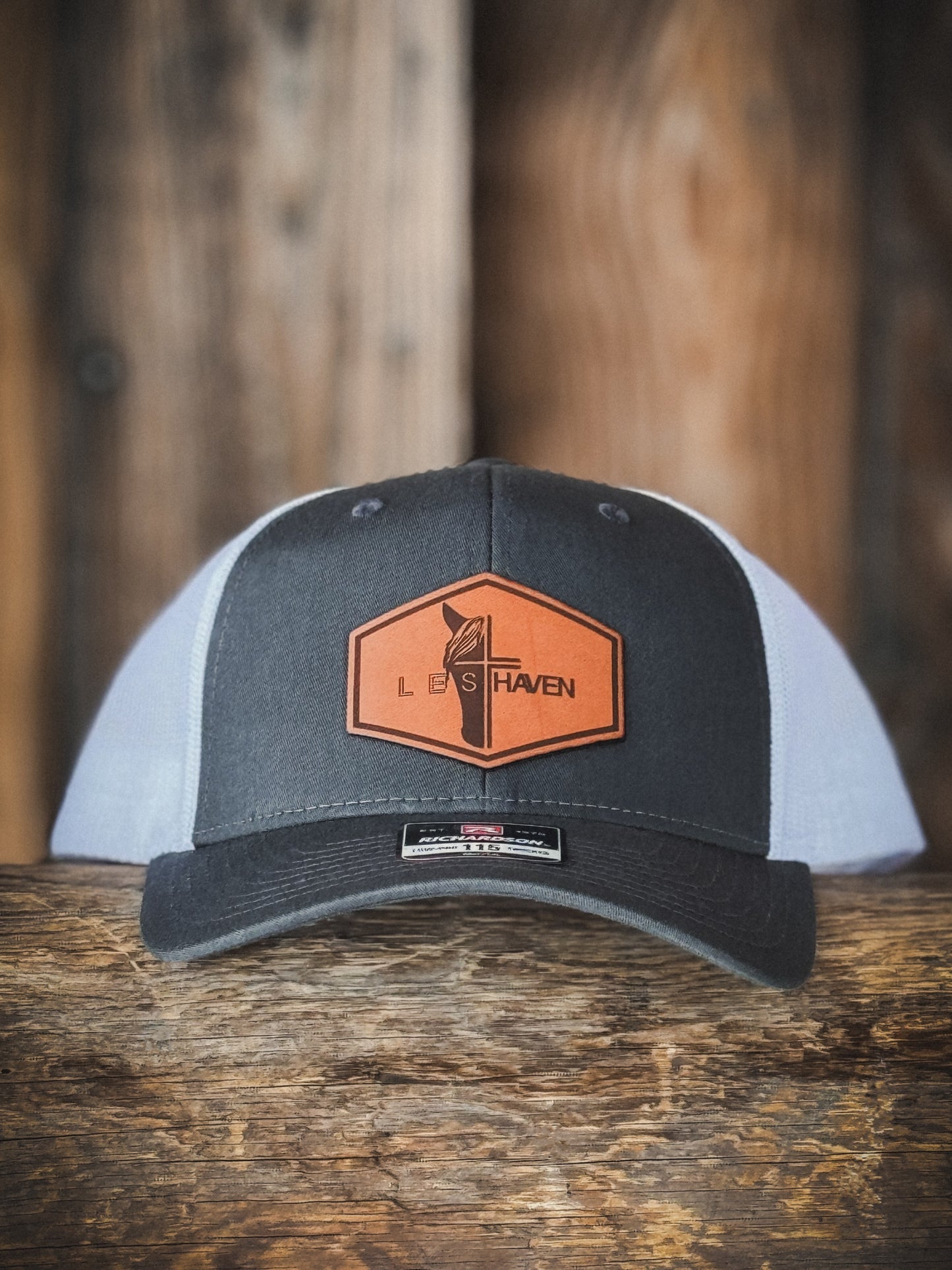 LES Haven Logo Leather Patch Ball Caps