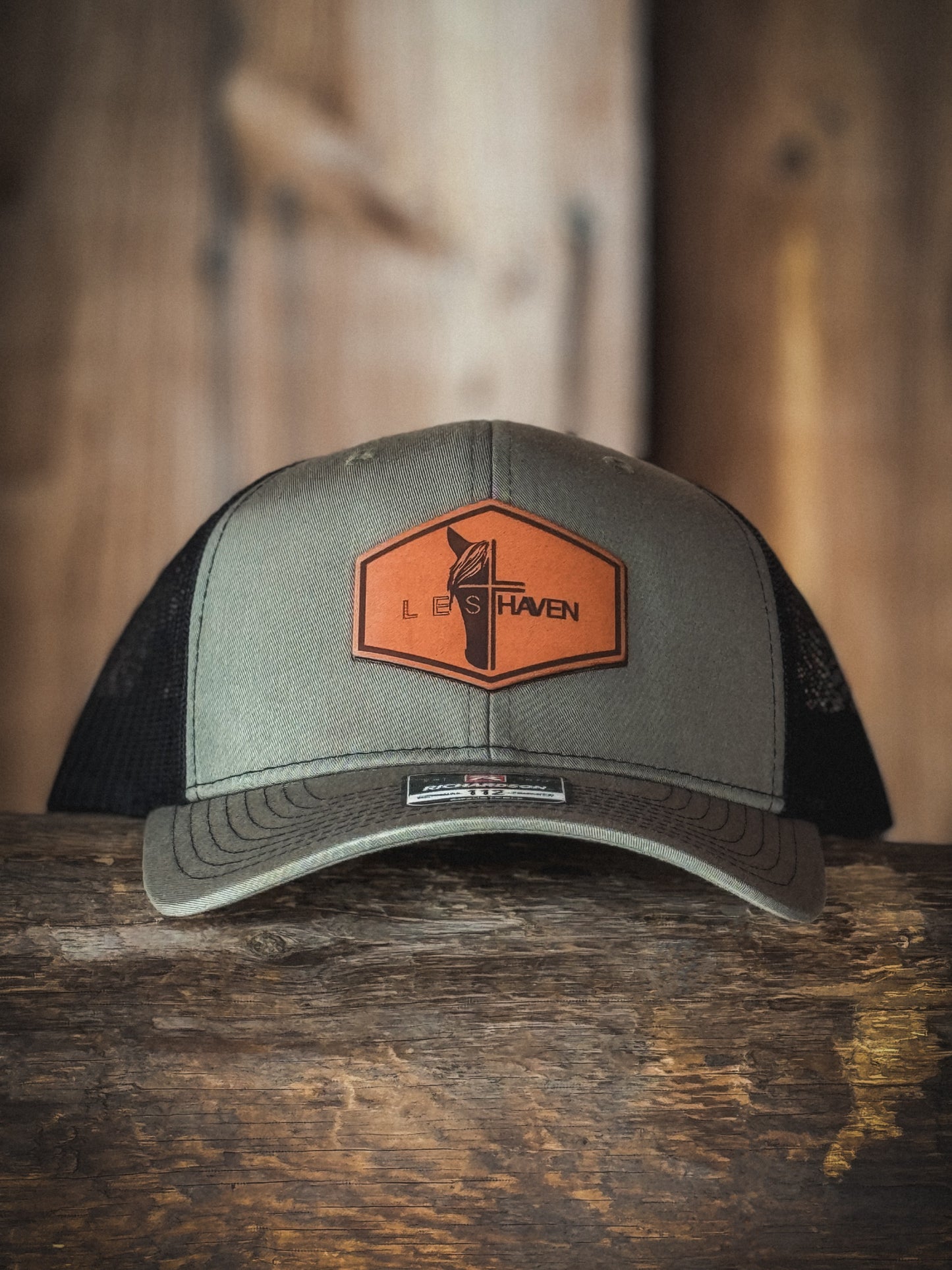 LES Haven Logo Leather Patch Ball Caps