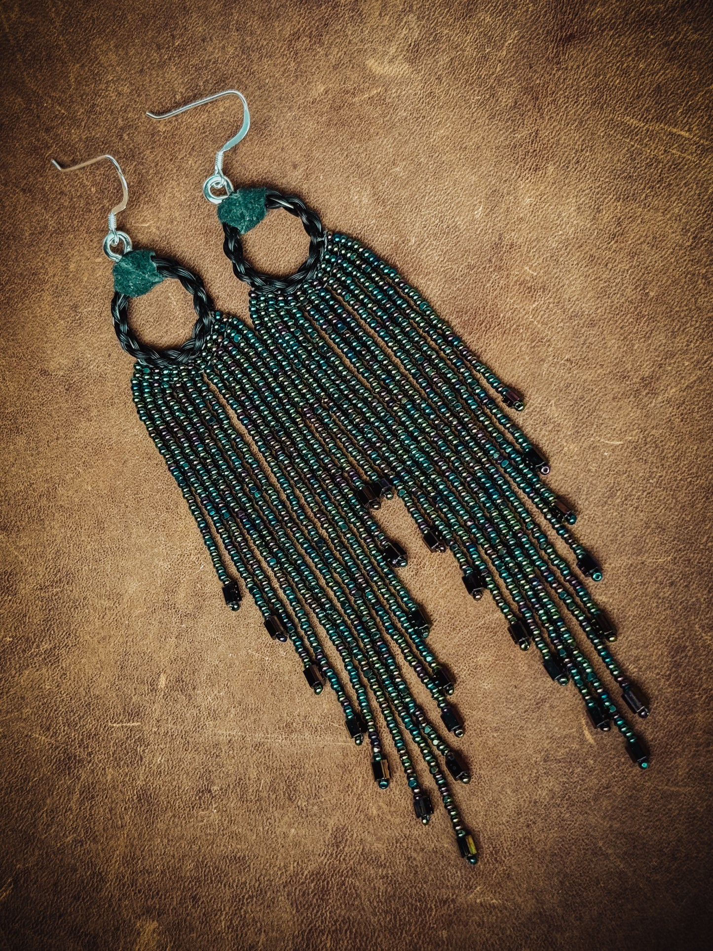 Adaya Beaded Horsehair Earrings