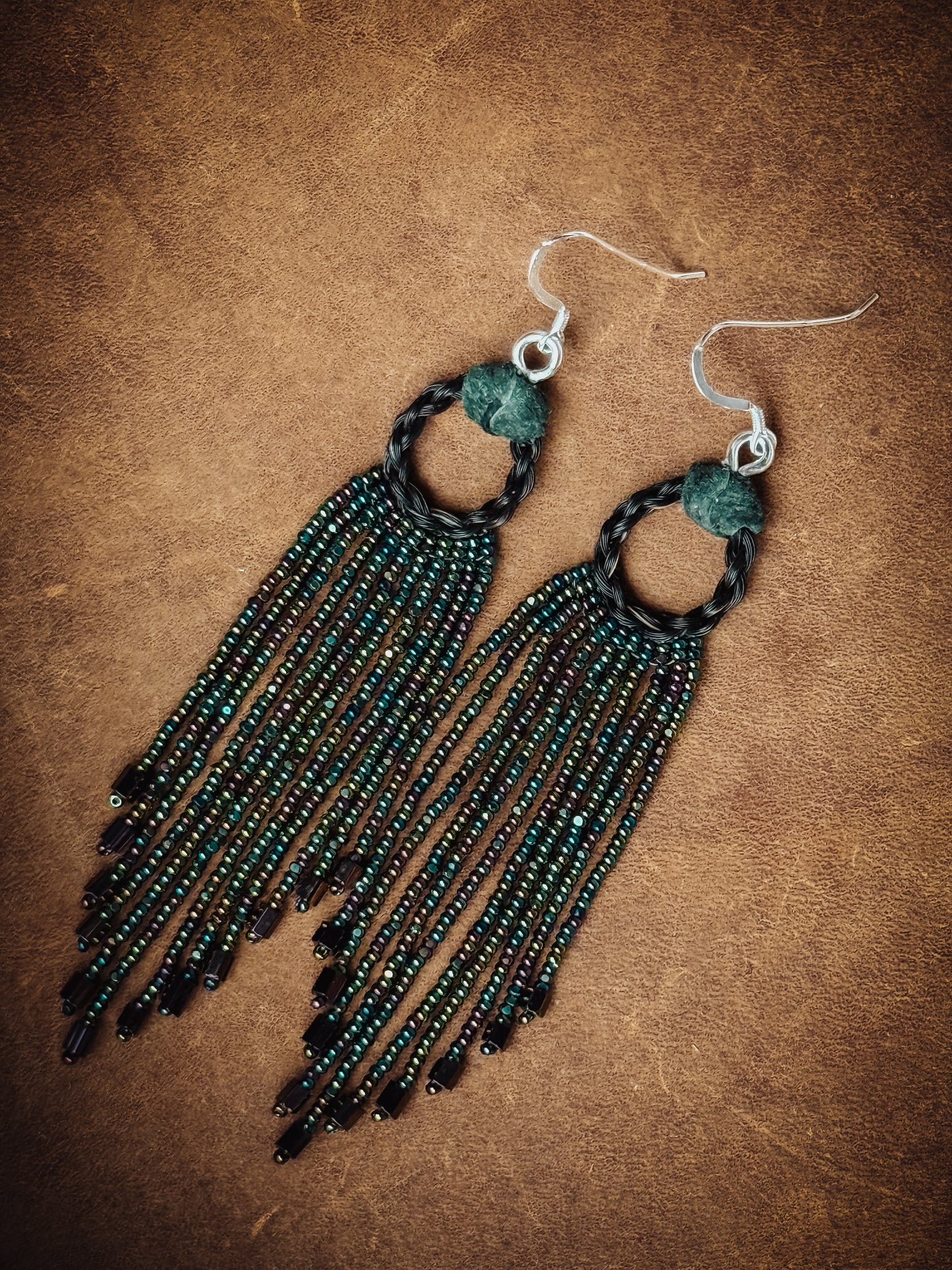 Adaya Beaded Horsehair Earrings