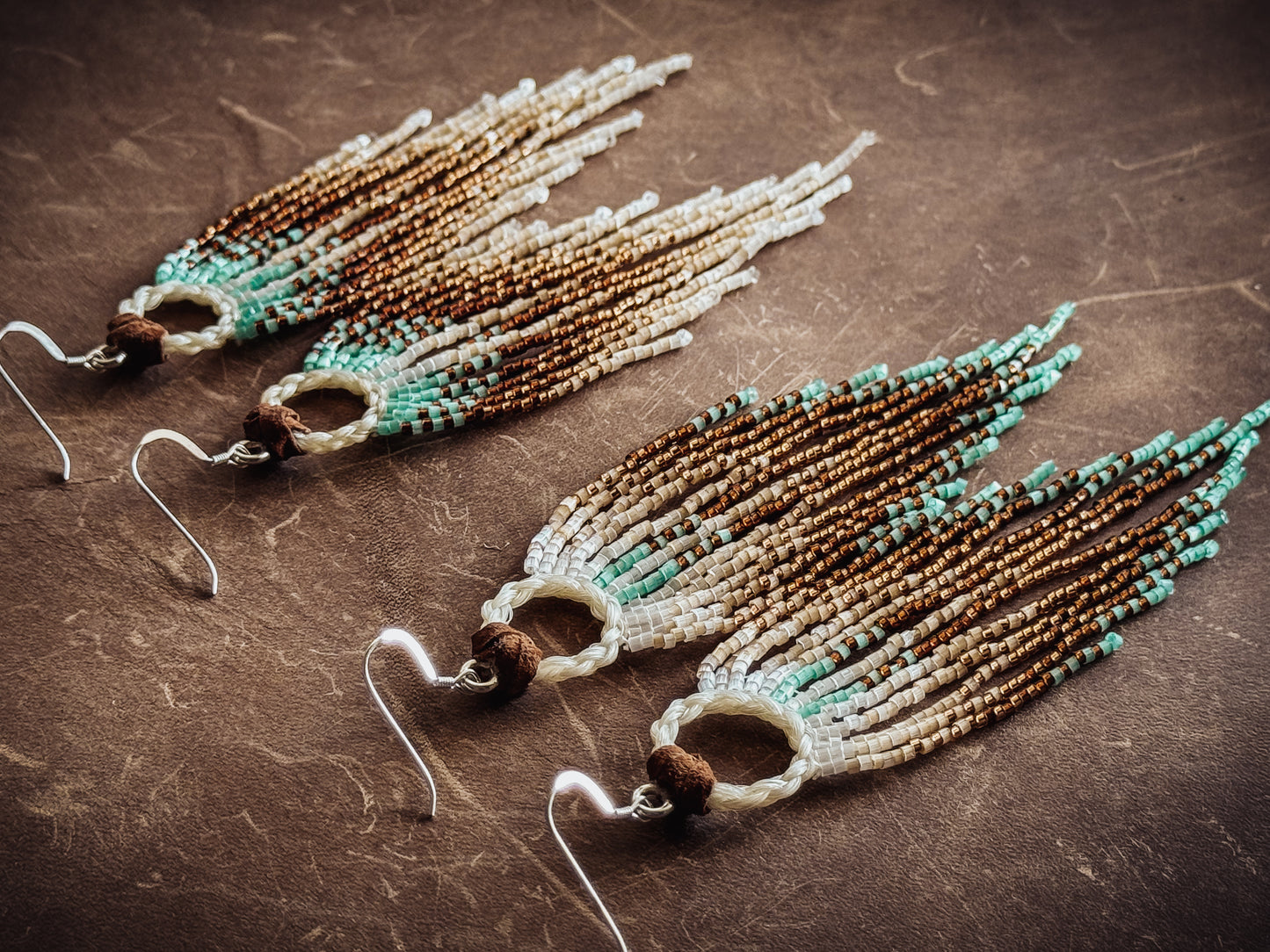 Custom Beaded Horse Hair Earrings