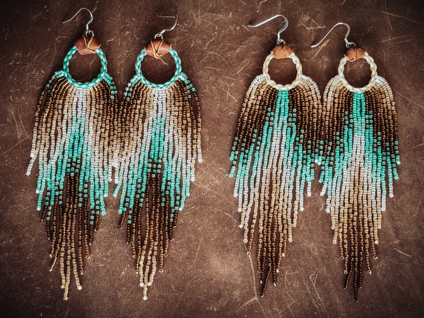Custom Beaded Horse Hair Earrings