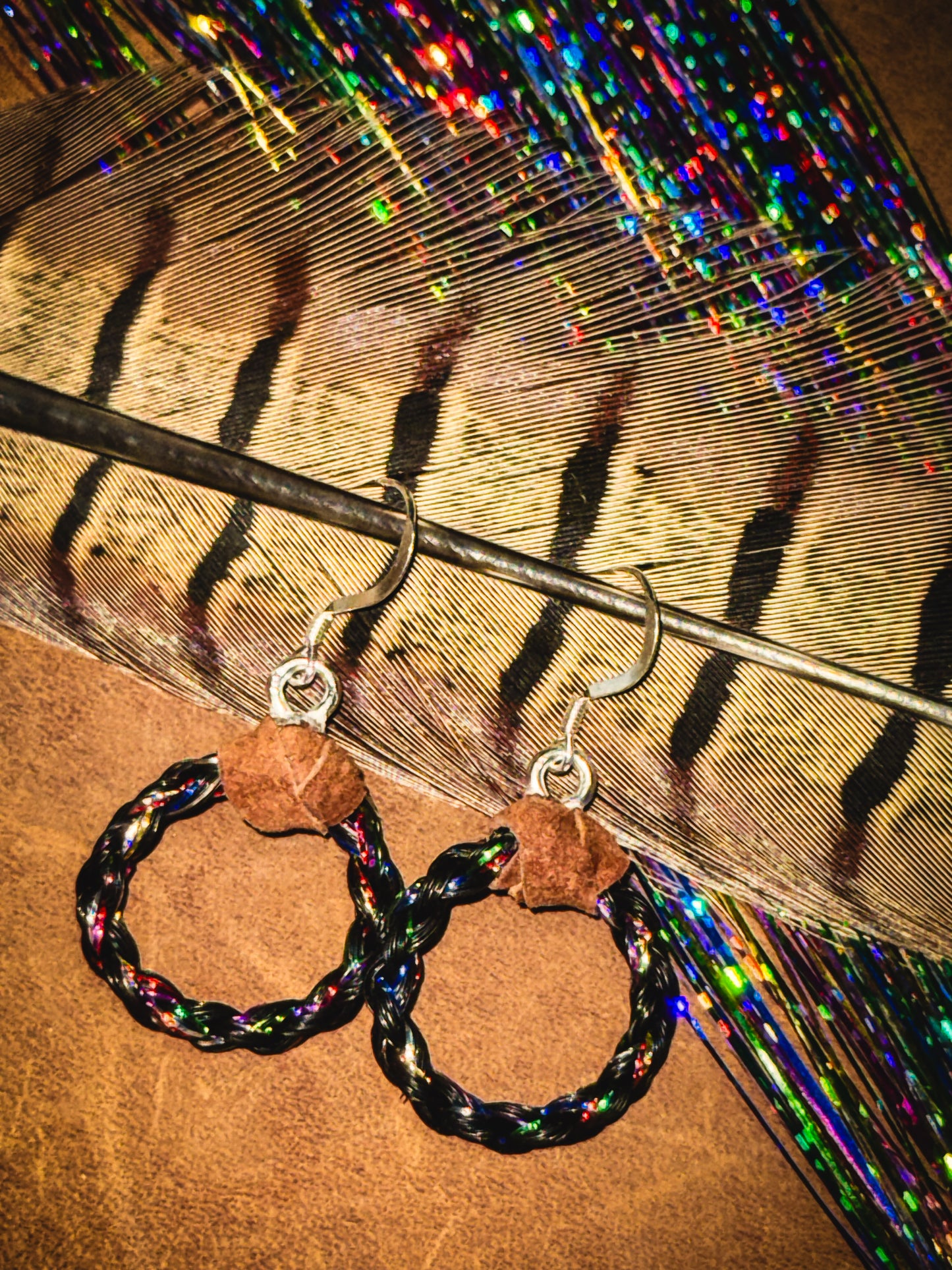 Custom Horse Hair Hoop Earrings!